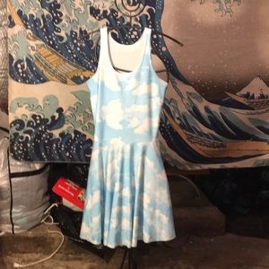 Sky Cloud Pattern Skater Dress!